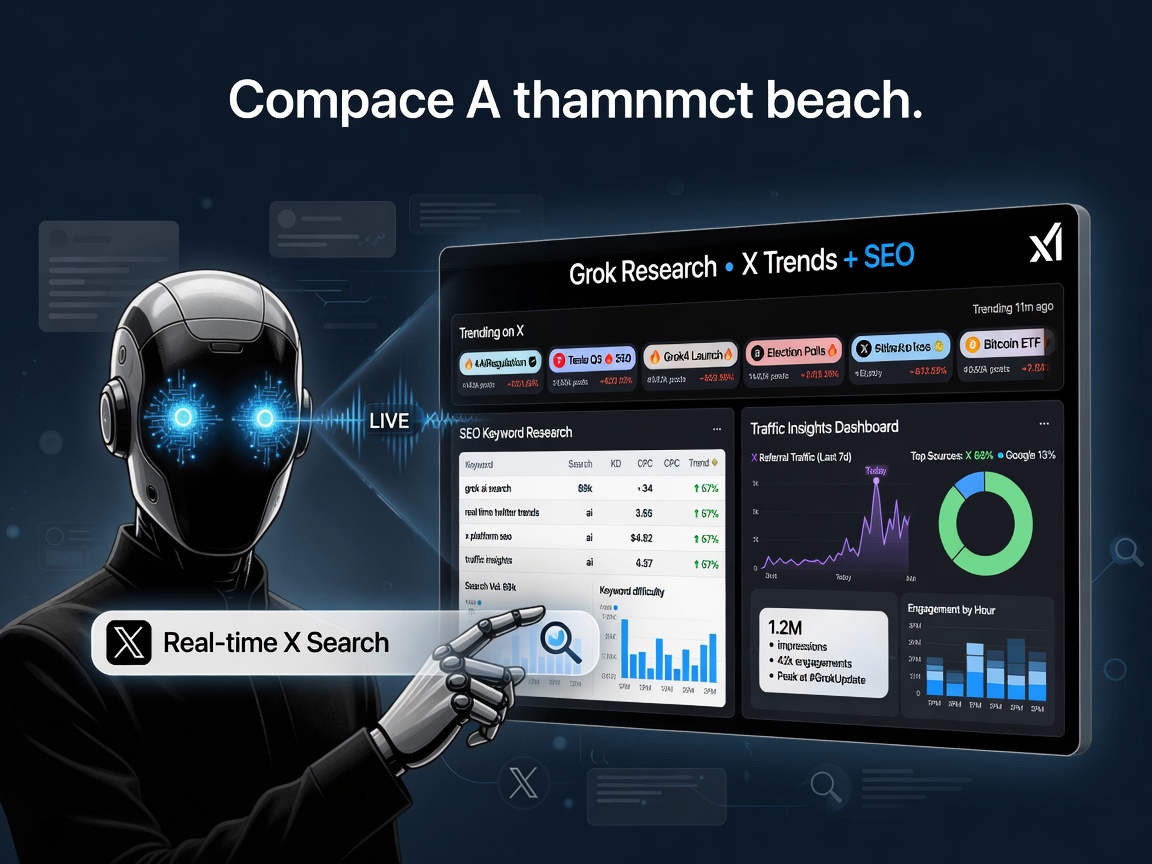 Grok real-time X search for research, trends, SEO and traffic insights